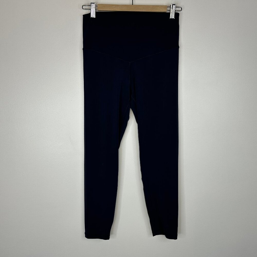 Aerie High Rise Chill Play Move Legging Navy Blue Size Large Crop 25" inseam